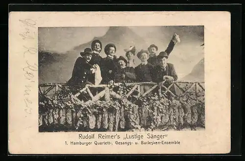 AK Hamburg, Rudolf Reimer`s Lustige Sänger, Hamburger Quartett-, Gesangs- und Burlesken-Ensemble