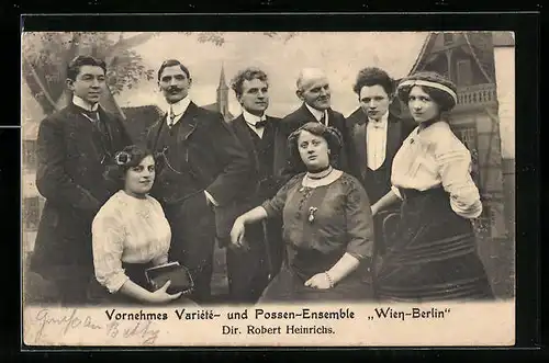 AK Vornehmes Variété- und Possen-Ensemble Wien-Berlin