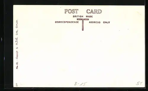 AK Ceylon, Rickshaw and Bullock Hackery, Mann in einer Rikscha