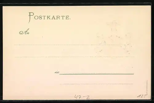 Lithographie A. St. V. nach Stolze-Schrey, Kurz und gut!, Studentenwappen