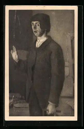 Künstler-AK Ferdinand Hodler: Der Student (1874)