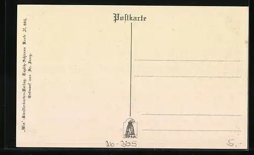 Künstler-AK Franz Jung-Ilsenheim: Mann liegt an felsiger Flusslandschaft