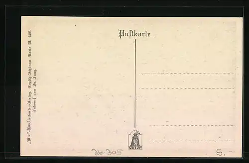 Künstler-AK Franz Jung-Ilsenheim: Es liegt eine Krone im grünen Rhein, deutsche Sage, Volkslied