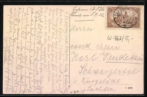 AK Bad Steben, Blick auf Wiesenquelle