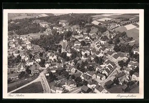 AK Bad Steben, Ortsansicht, Fliegeraufnahme