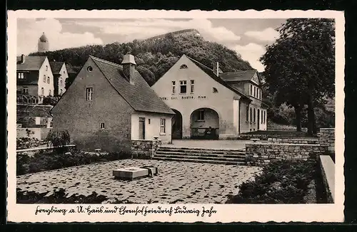 AK Freyburg a. U., Haus und Ehrenhof Friedrich Ludwig Jahn