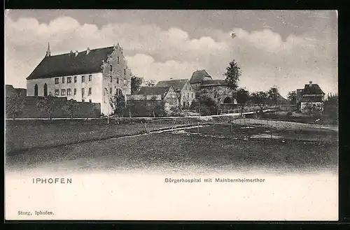 AK Iphofen, Bürgerhospital mit Mainbernheimerthor