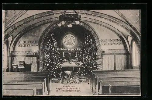 AK Bad Lippspringe, Kapelle des Auguste Victoriastift II im Weihnachtsschmuck