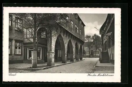 AK Soest, An der Marktstrasse mit Gasthaus