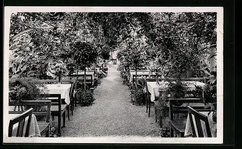 AK Lorch /Württemberg, Wald-Cafe Muckensee von C. W. Beck, Garten