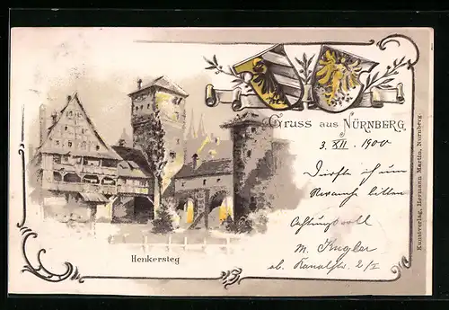 Präge-Lithographie Nürnberg, Henkersteg, Wappen