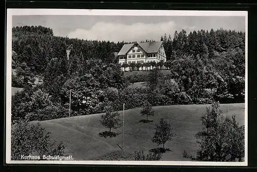 AK Schweigmatt, Kurhaus, Landpoststempel