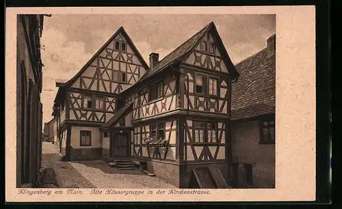 AK Klingenberg /Main, Alte Häuser in der Kirchenstrasse