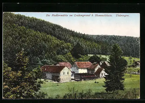 AK Hummelshain /Th., Fiedlermühle im Leubengrund