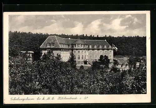 AK Hilchenbach i. W., Erholungsheim Ev. k. M. D. aus der Vogelschau