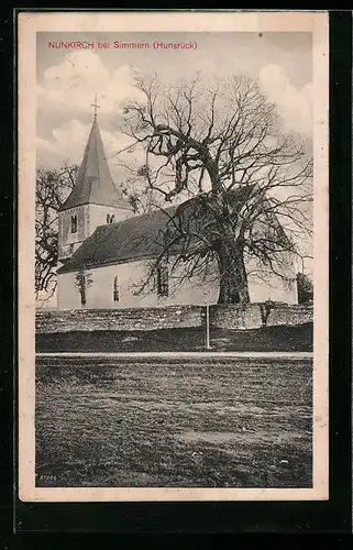 AK Nunkirch b. Simmern, Blick zur Kirche