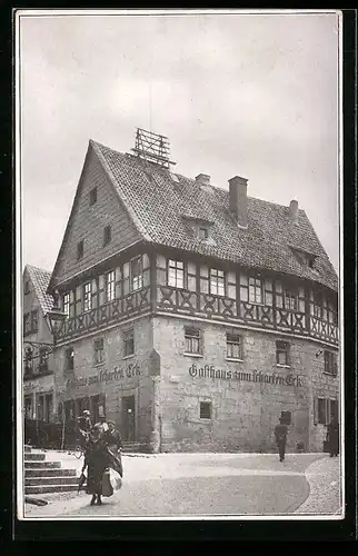 AK Kronach, Gasthaus zum Scharfen Eck