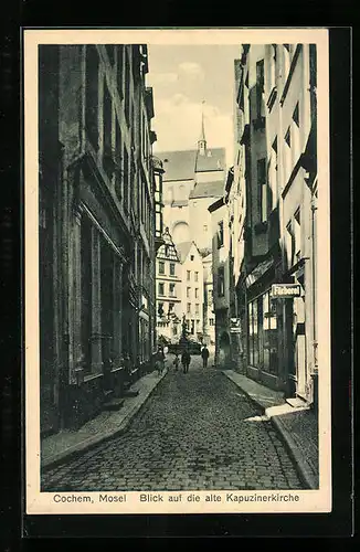 AK Cochem /Mosel, Blick auf die alte Kapuzinerkirche