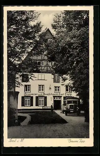 AK Soest i. W., Gasthaus Brauerei und Ausschank Carl Topp