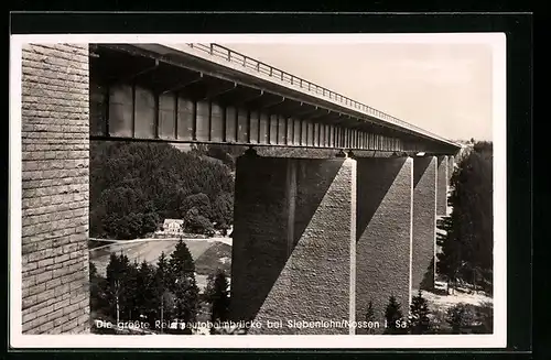 AK Siebenlehn, grösste Reichsautobahnbrücke im Muldental