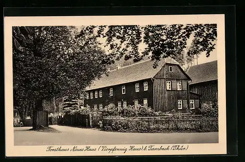 AK Tambach, Gasthof Forsthaus Neues Haus / Vierpfennig-Haus