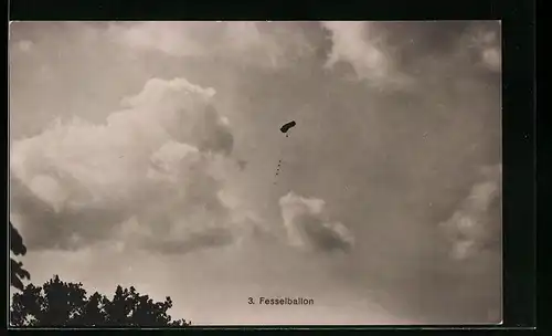 AK Fessel-Ballon in grosser Höhe