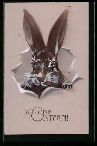 AK Osterhase wünscht Fröhliche Ostern