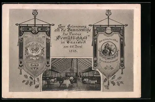 AK Taarstedt, Bannerweihe des Vereins Gemütlichkeit am 22. Juni 1913