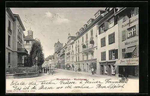 AK Rheinfelden, Marktgasse mit Geschäften