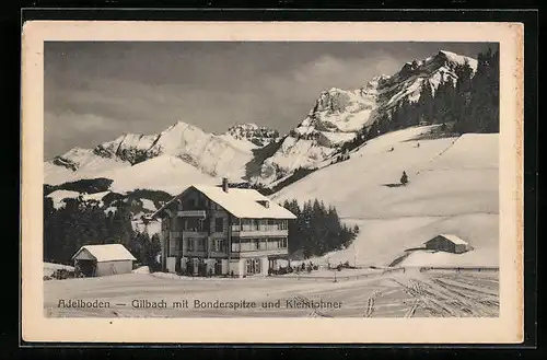 AK Adelboden, Gilbach mit Bonderspitze und Kleinlohner