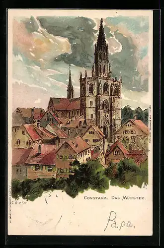 Künstler-AK Carl Biese: Constanz, das Münster