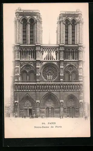 AK Paris, Cathédrale Notre-Dame