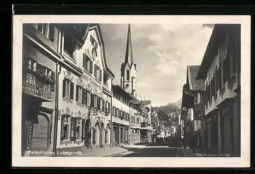 AK Partenkirchen, Partie in der Ludwigstrasse