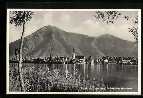 AK Egern am Tegernsee, Ortsansicht mit Kirche