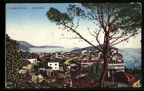 AK Dubrovnik, Teilansicht aus der Vogelschau