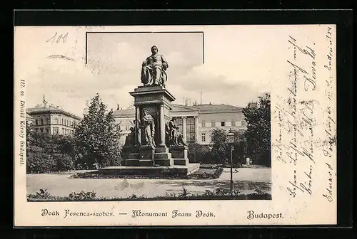 AK Budapest, Monument Franz Deák