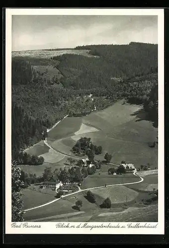 AK Bad Reinerz, Blick nach der Margaretenbaude und Grillenhäusl