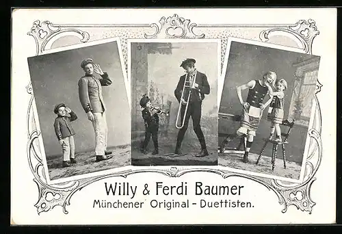 AK Willy & Ferdi Baumer, Münchener Original-Duettisten