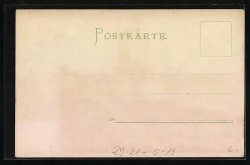 Seiden-Imitations-AK Eisenach, Blick zur Wartburg