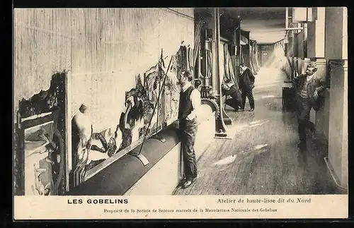 AK Les Gobelins, Atelier de haute-lisse, dit du Nord, Teppichweber
