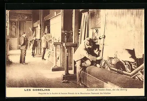 AK Les Gobelins, Atelier de haute-lisse, Teppichweberei