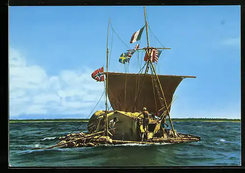 AK Kon-Tiki Expedition 1947, Inside Polynesia, Floss-Expedition