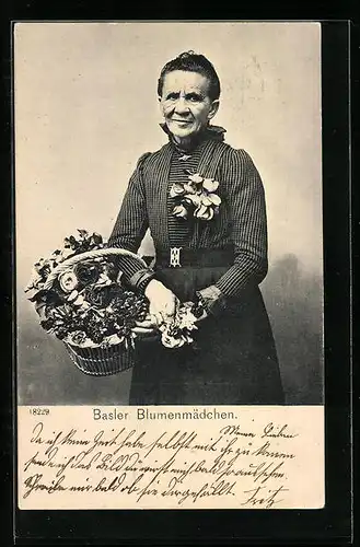 AK Basel, Basler Blumenmädchen, Stadttyp