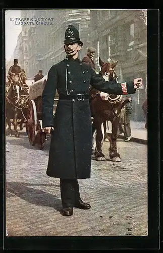 AK London, Polizei, Traffic Duty at Ludgate Circus
