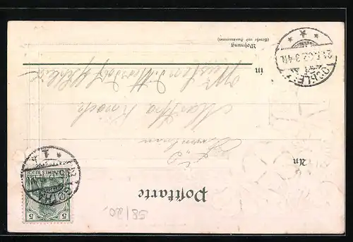 Präge-AK Gotha, Arnoldiplatz mit Denkmälern, Passepartout