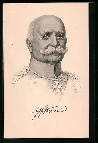 Künstler-AK Portrait des Grafen Zeppelin