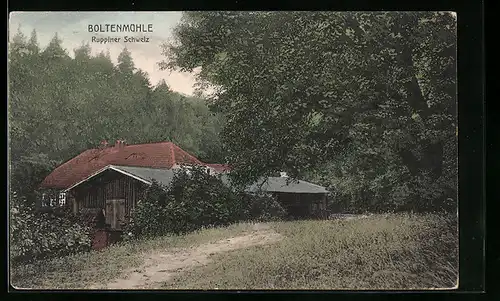AK Neuruppin /Ruppiner Schweiz, Gasthaus Boltenmühle
