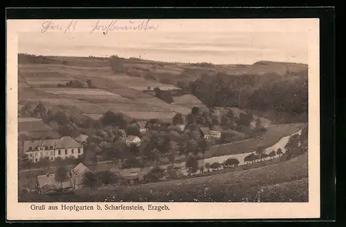 AK Hopfgarten b. Scharfenstein, Panorama