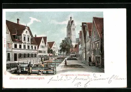 AK Memmingen, Frauenkirche und Hirschgasse