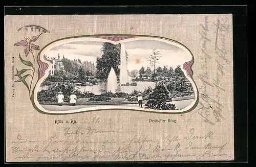 Passepartout-AK Köln-Neustadt, Deutscher Ring